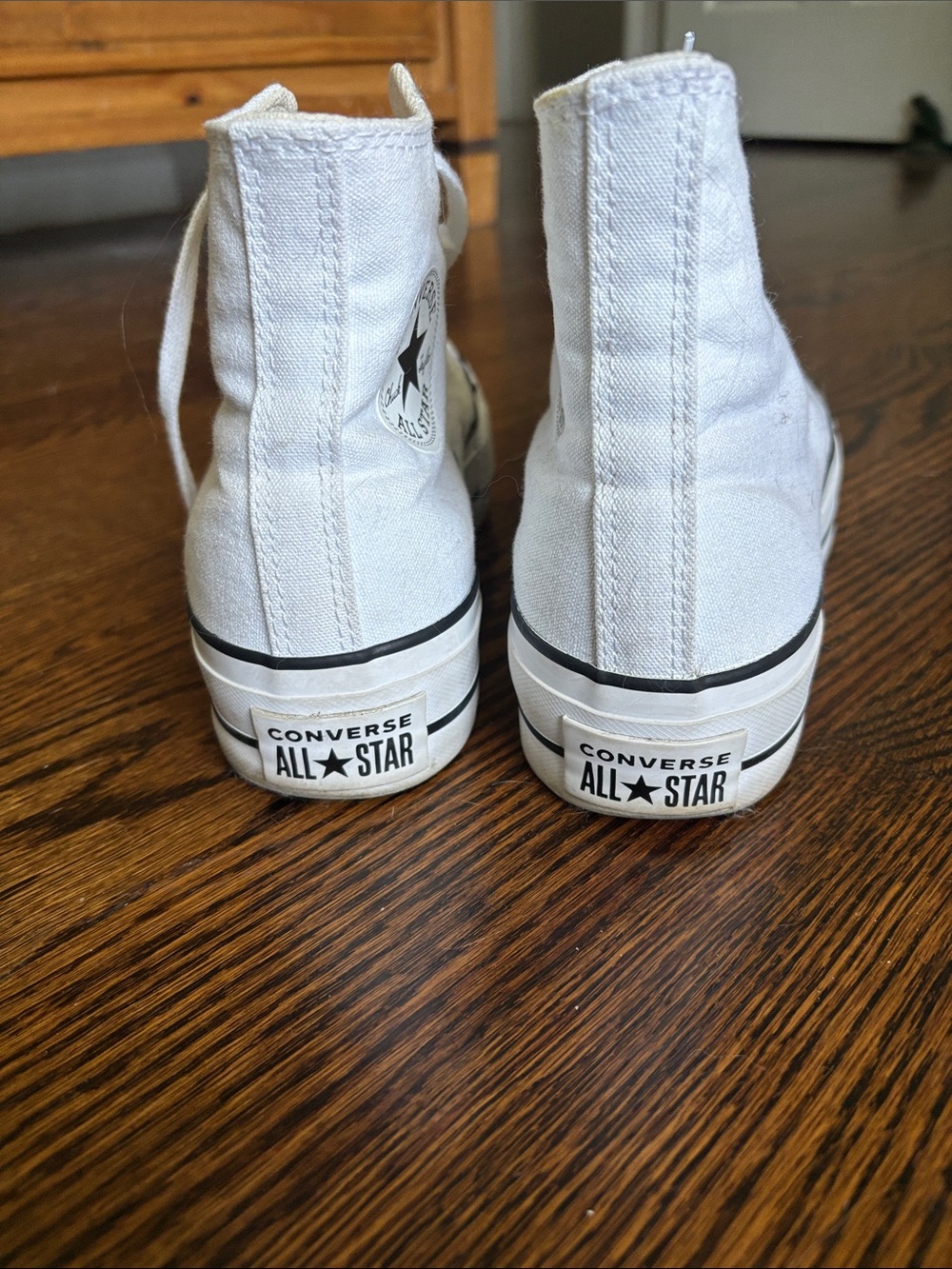 Converse White High-Top Sneakers - Classic All Star - Picture 3 of 4